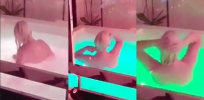 “TËRBON RRJETIN”/Këngëtaren e njohur e filmojnë nudo në vaskë (VIDEO)