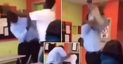 VIDEO/ Momenti shokues: Plas grushti në klasë, nxënësi sfidon mësuesin, përplaset mbi tavolinë