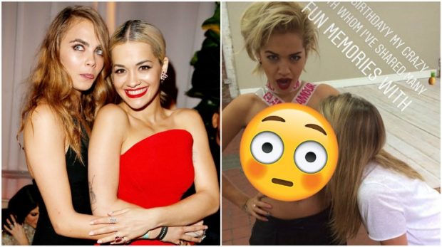 Rita Ora konfirmon lidhjen lezbike me Cara Delevigne/  Poston foton TOPLESS teksa Cara i lëpin gjoksin