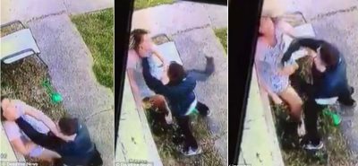 Gruaja sulmohet barbarisht nga i panjohuri në sytë e djalit 13 vjeçar (VIDEO)
