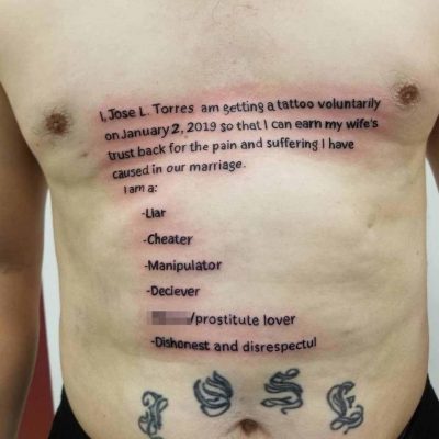 PËR TË RIFITUAR ZEMRËN E GRUAS/ Burri realizon këto tatuazhe të “guximshme” në trup (FOTO)