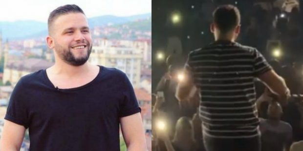 VIDEO QESHARAKE/ Flori Mumajesi bllokon në tualet këngëtarin e njohur shqiptar