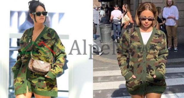 RASTËSI APO…? Aurela Hoxha me të njejtën veshje dhe pozicion si Rihanna (FOTO)