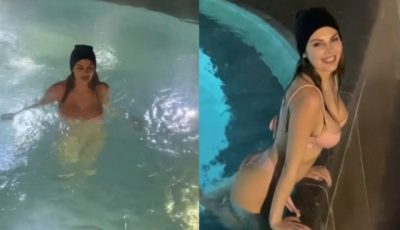 “ISHTE MAGJIKE…”/ Me bikini në pishinë, Angela Martini ngre temperaturat mes borës (FOTO+VIDEO)