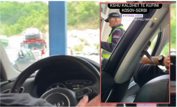 “E KAM PAS FIKSIM”/ Ish-konkurrenti i Përputhen kalon kufirin serb me këngën e Adem Jasharit, shikoni reagimin e policit