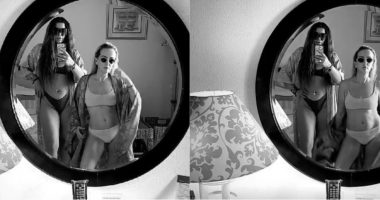 ARJOLA DEMIRI DHE ADRIANA MATOSHI I VENË “ZJARRIN” RRJETIT/ Pozojnë me bikini para pasqyrës