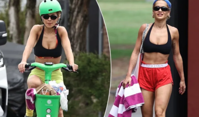 RITA ORA SHFAQET NË TOP FORMË/ Publikohen FOTOT teksa shijon një shëtitje me biçikletë në Sydney